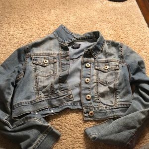 Cropped jean jacket